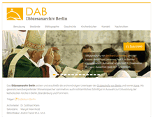 Tablet Screenshot of dioezesanarchiv-berlin.de